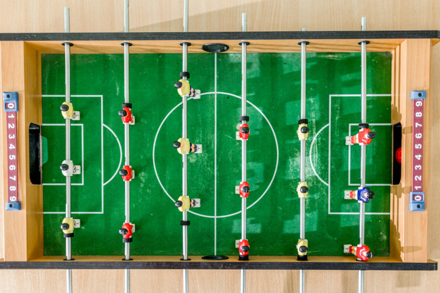 Настольный футбол в детской комнате в санатории «Родник» в Кисловодске - фотография